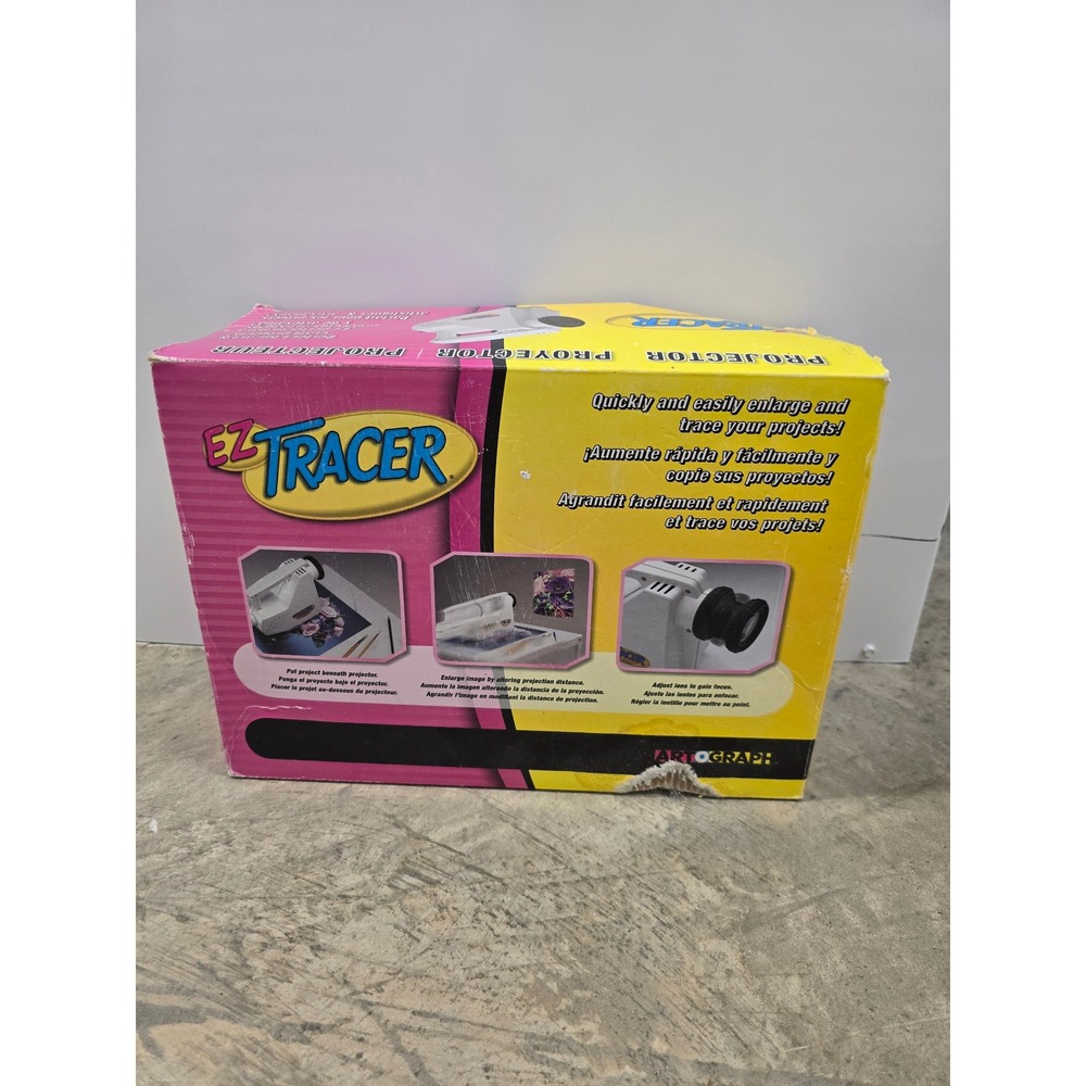 Vintage Artograph EZ Tracer Projector 225-550 Opaque Art Enlarger White with Box